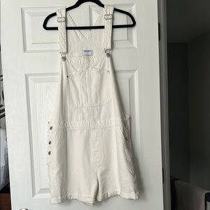Old Navy White Denim Overalls